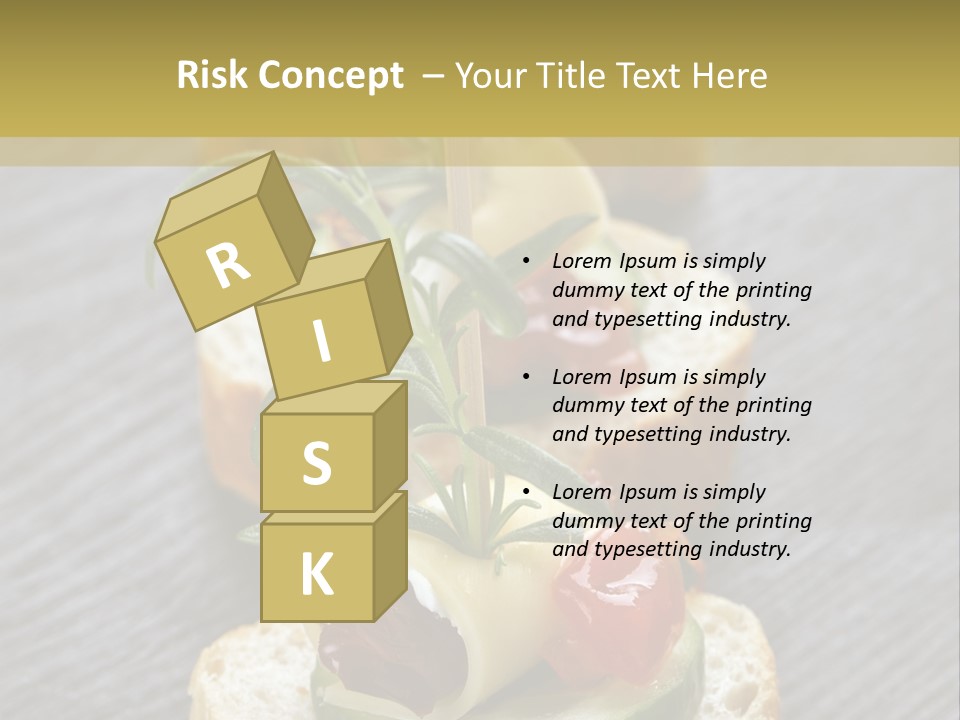 A Long Line Of Appetizers On A Table PowerPoint Template