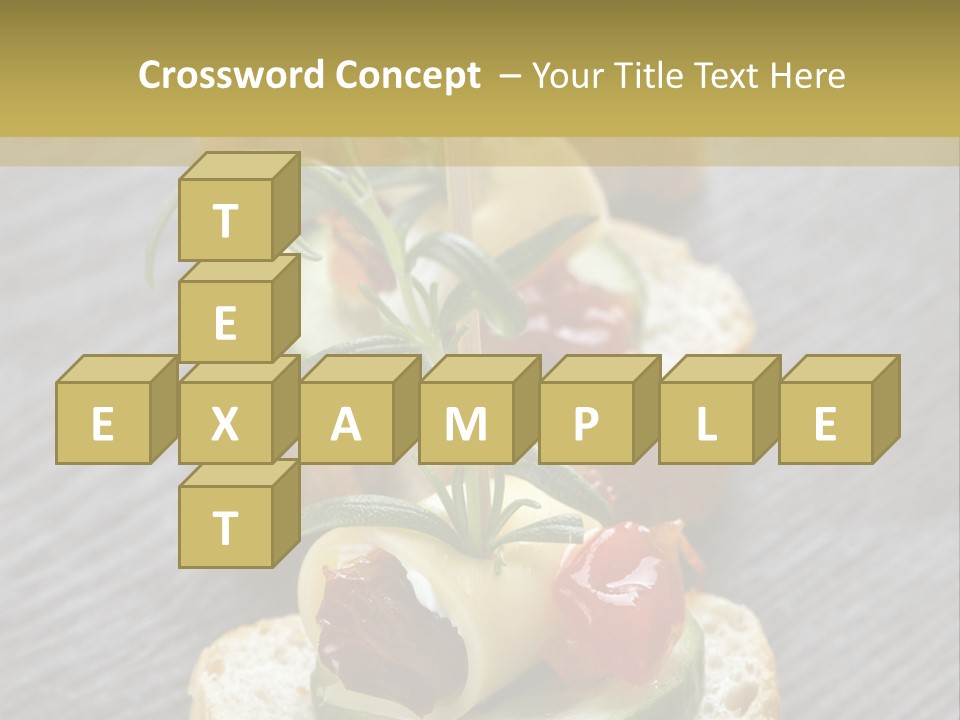 A Long Line Of Appetizers On A Table PowerPoint Template