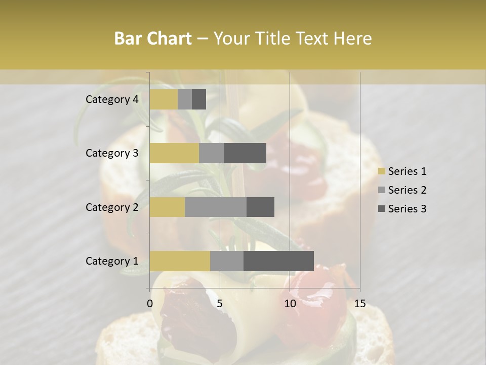 A Long Line Of Appetizers On A Table PowerPoint Template
