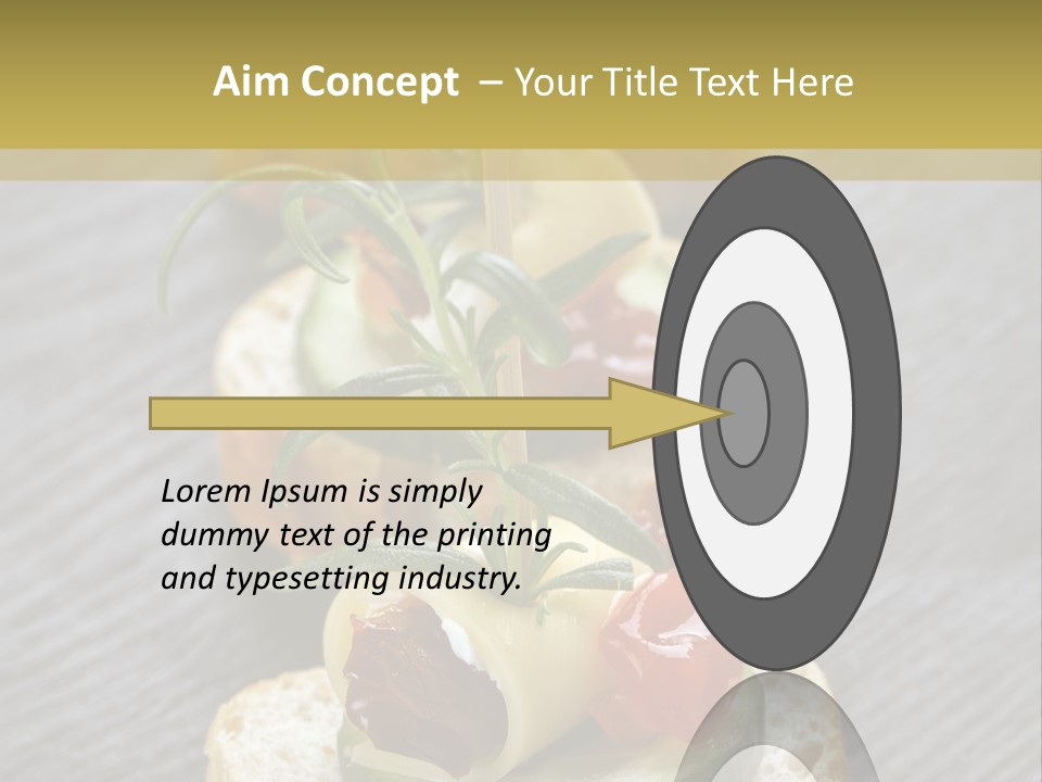 A Long Line Of Appetizers On A Table PowerPoint Template