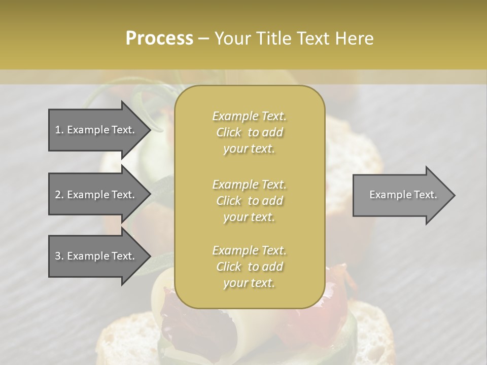 A Long Line Of Appetizers On A Table PowerPoint Template