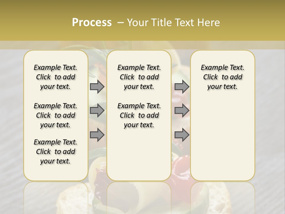 A Long Line Of Appetizers On A Table PowerPoint Template