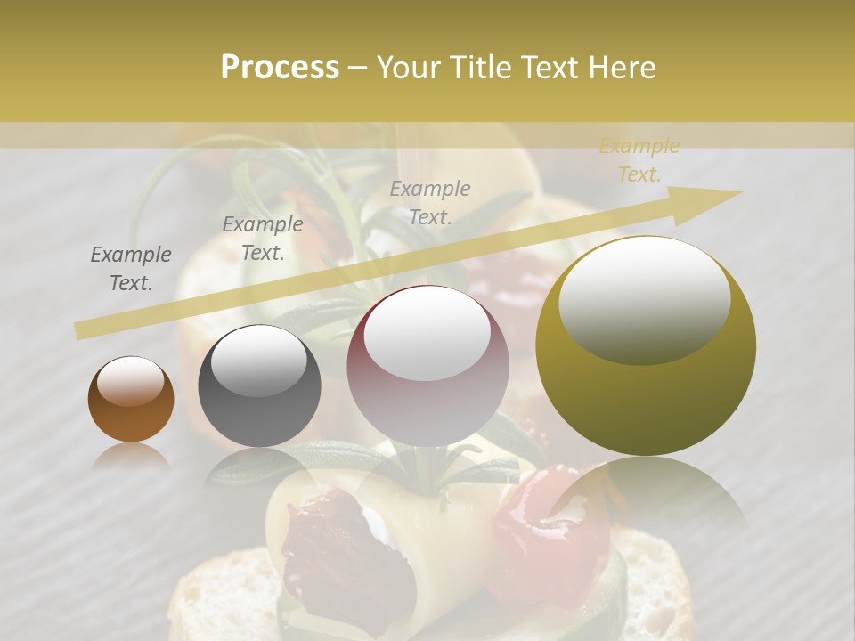 A Long Line Of Appetizers On A Table PowerPoint Template