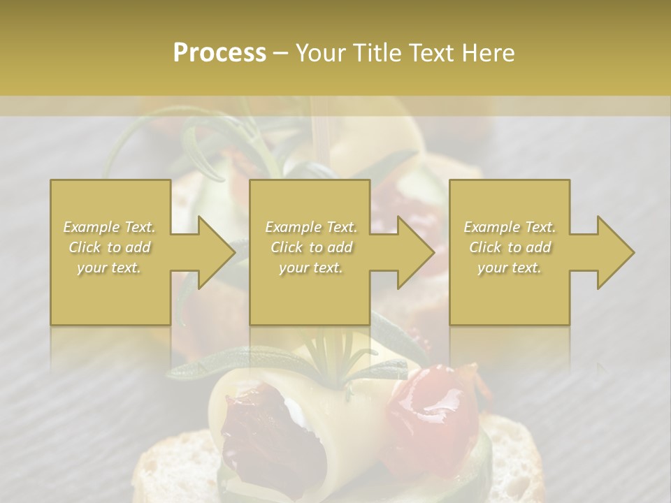 A Long Line Of Appetizers On A Table PowerPoint Template