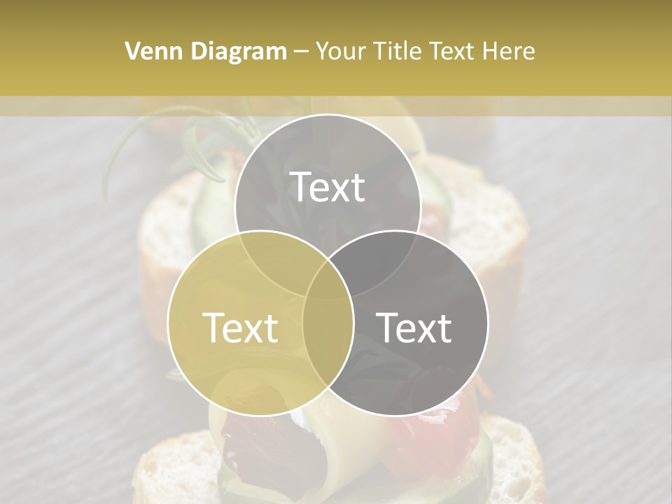 A Long Line Of Appetizers On A Table PowerPoint Template