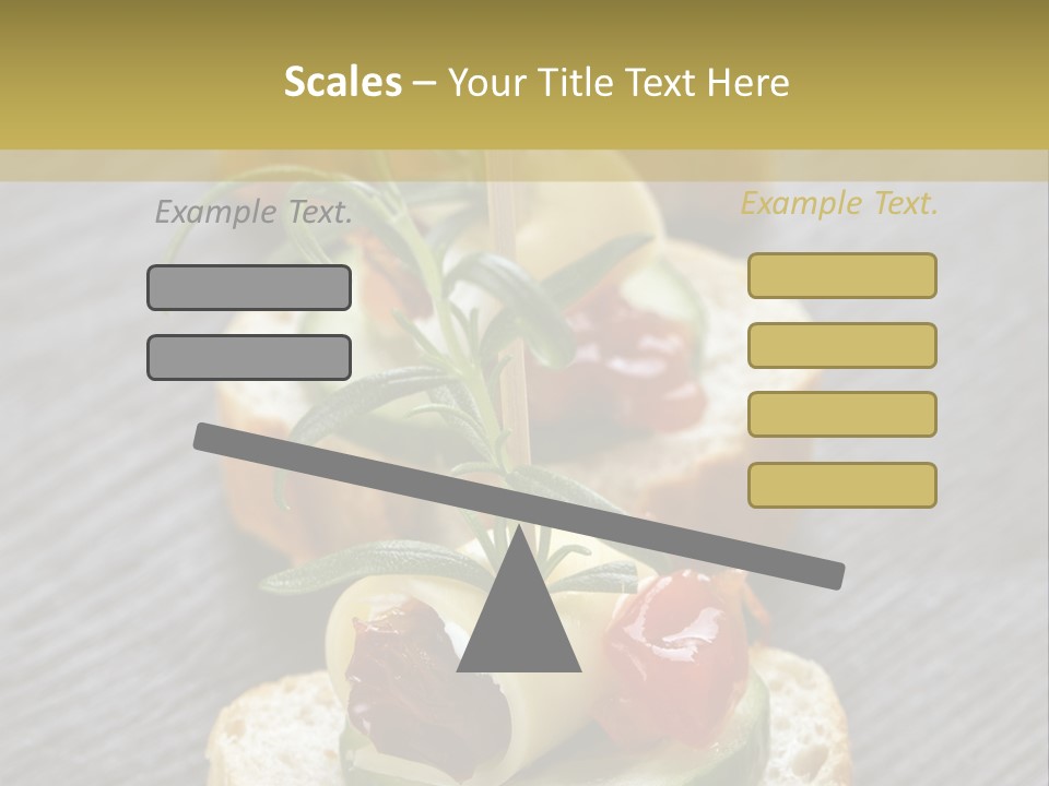 A Long Line Of Appetizers On A Table PowerPoint Template