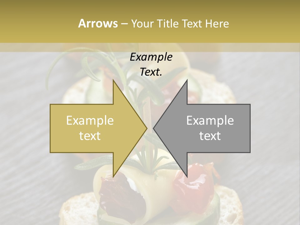 A Long Line Of Appetizers On A Table PowerPoint Template