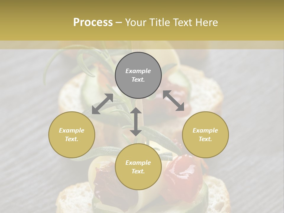 A Long Line Of Appetizers On A Table PowerPoint Template