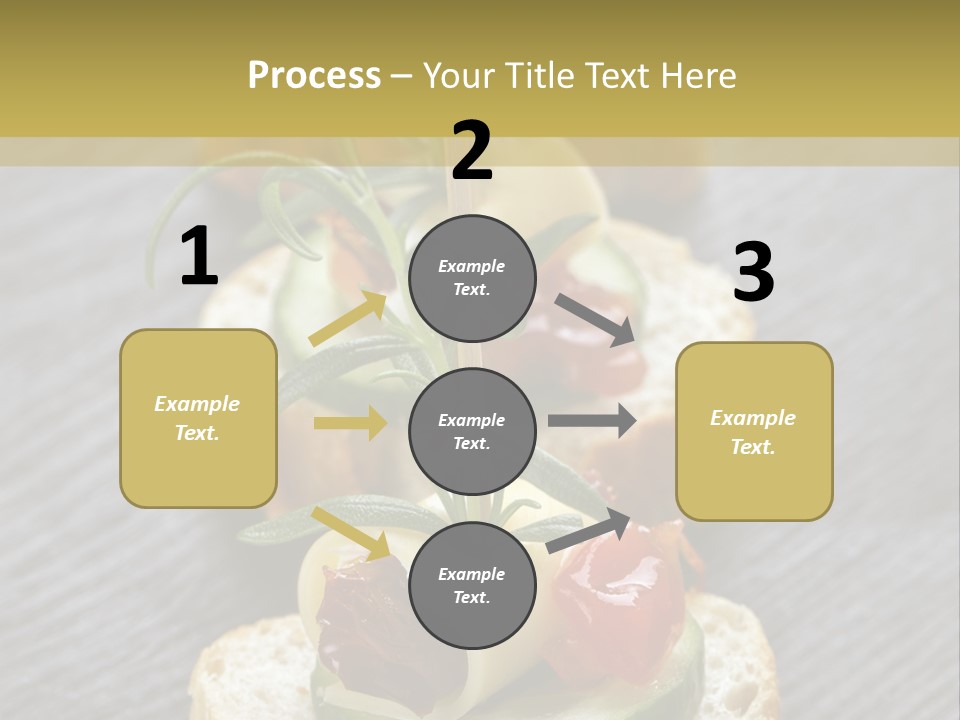 A Long Line Of Appetizers On A Table PowerPoint Template