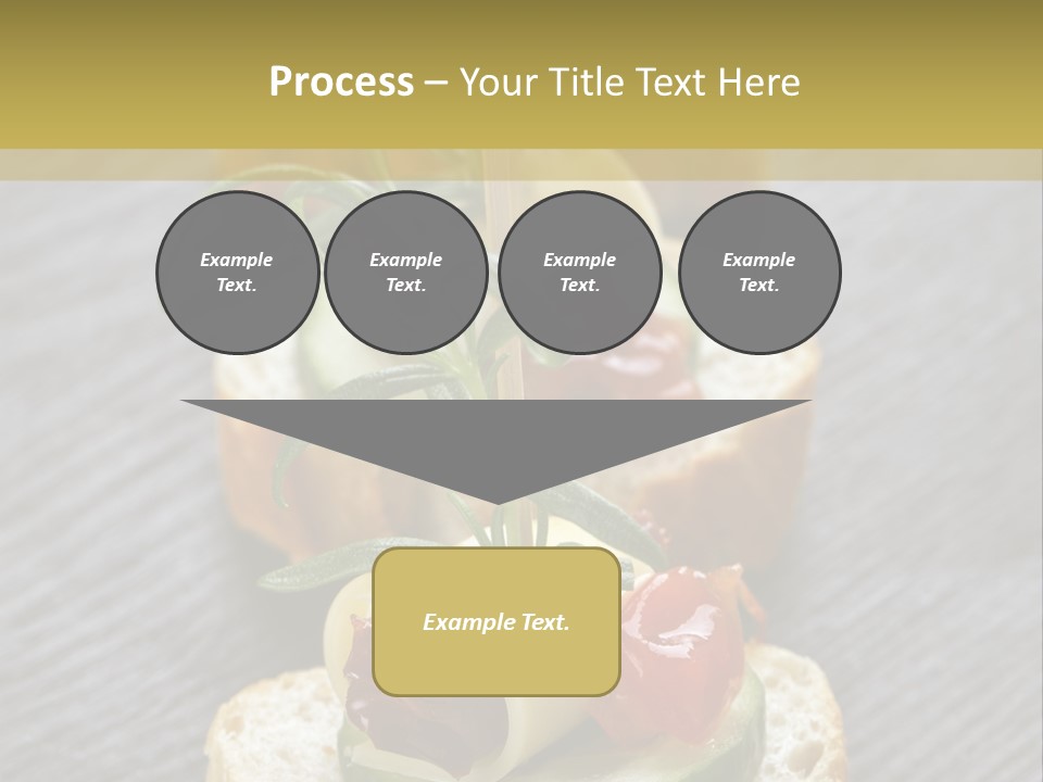 A Long Line Of Appetizers On A Table PowerPoint Template