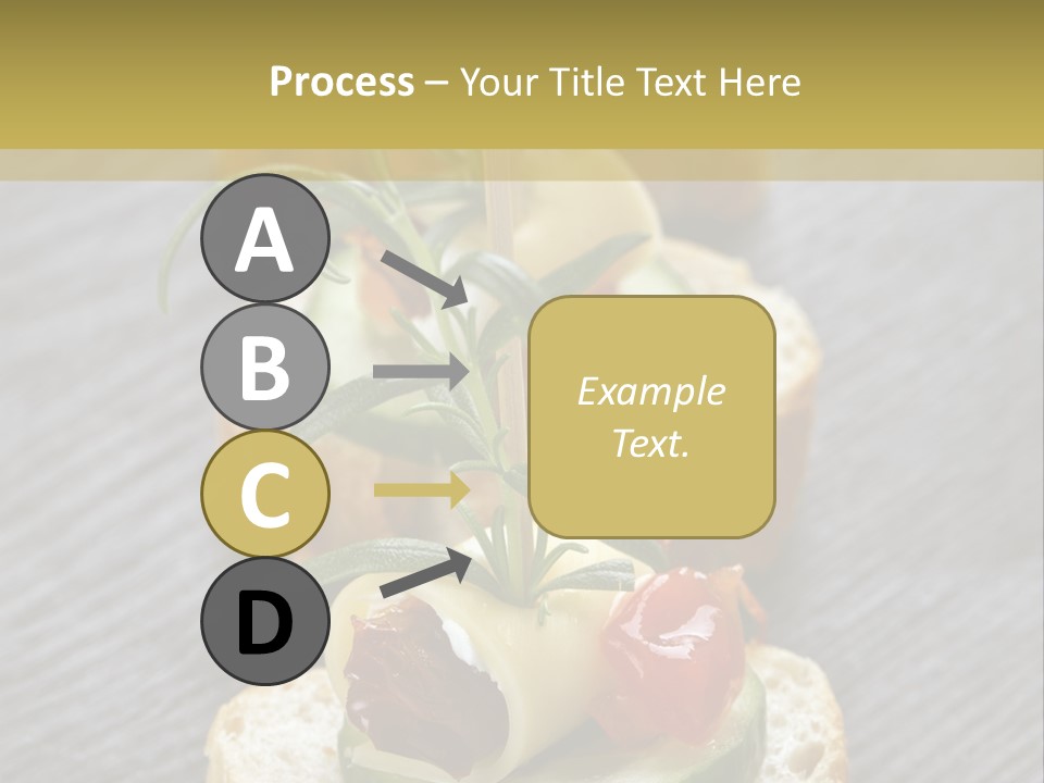 A Long Line Of Appetizers On A Table PowerPoint Template