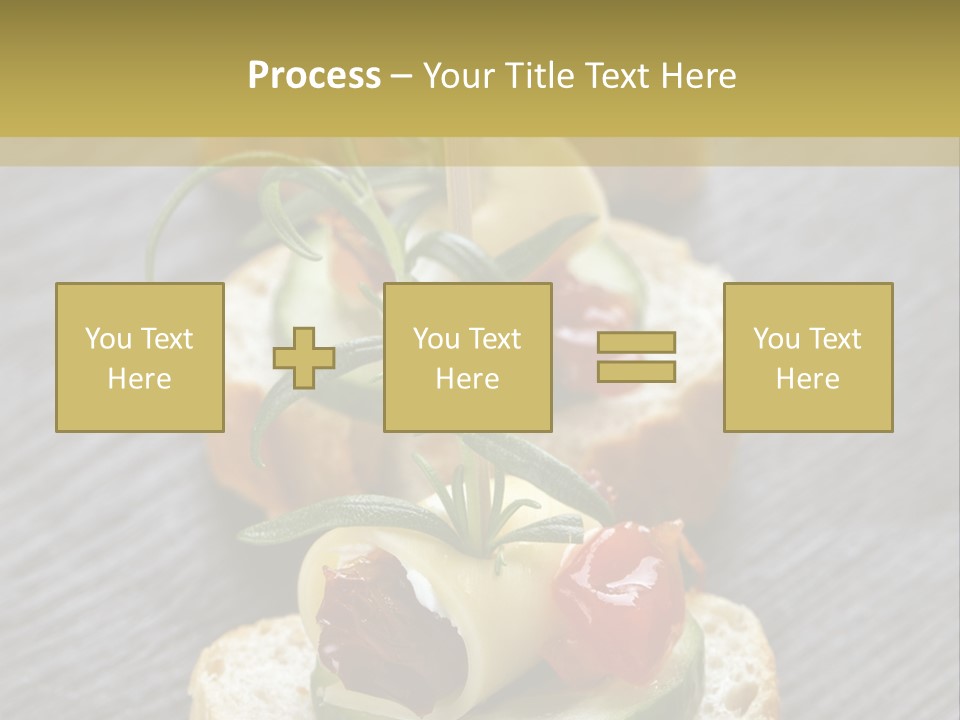 A Long Line Of Appetizers On A Table PowerPoint Template