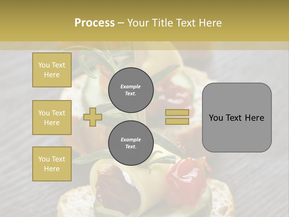 A Long Line Of Appetizers On A Table PowerPoint Template