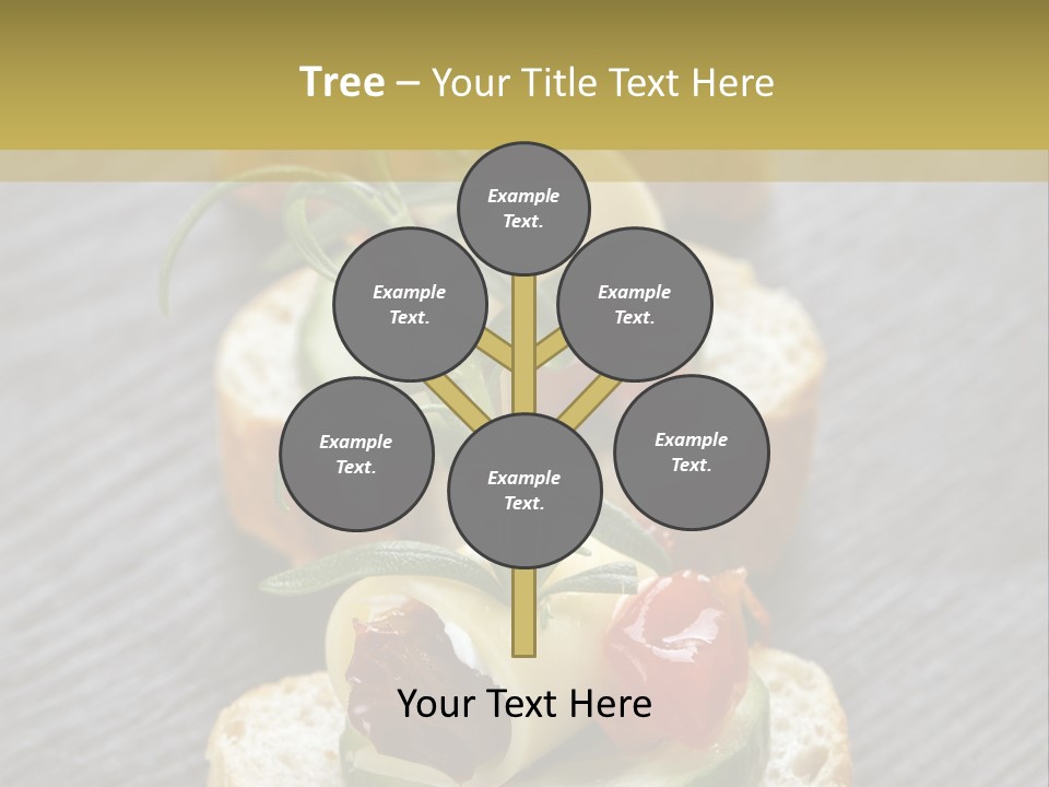 A Long Line Of Appetizers On A Table PowerPoint Template