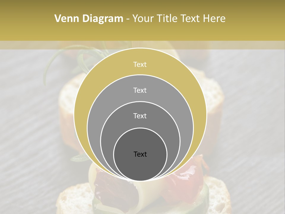 A Long Line Of Appetizers On A Table PowerPoint Template