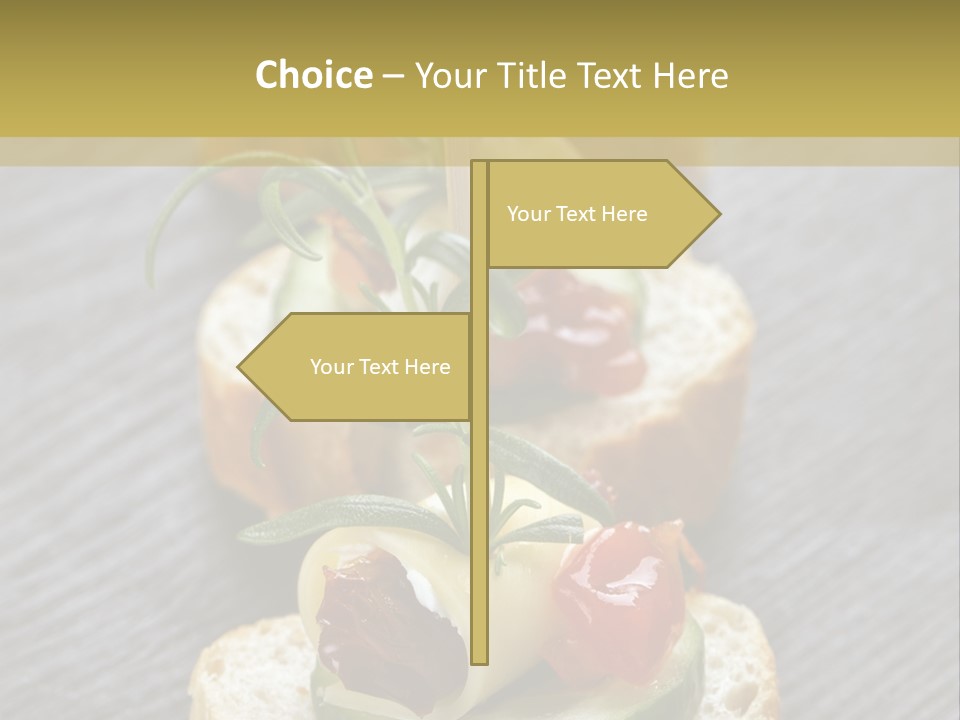 A Long Line Of Appetizers On A Table PowerPoint Template