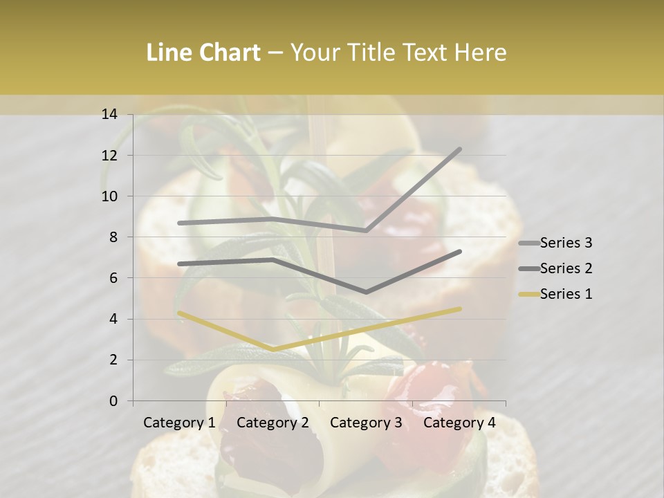 A Long Line Of Appetizers On A Table PowerPoint Template