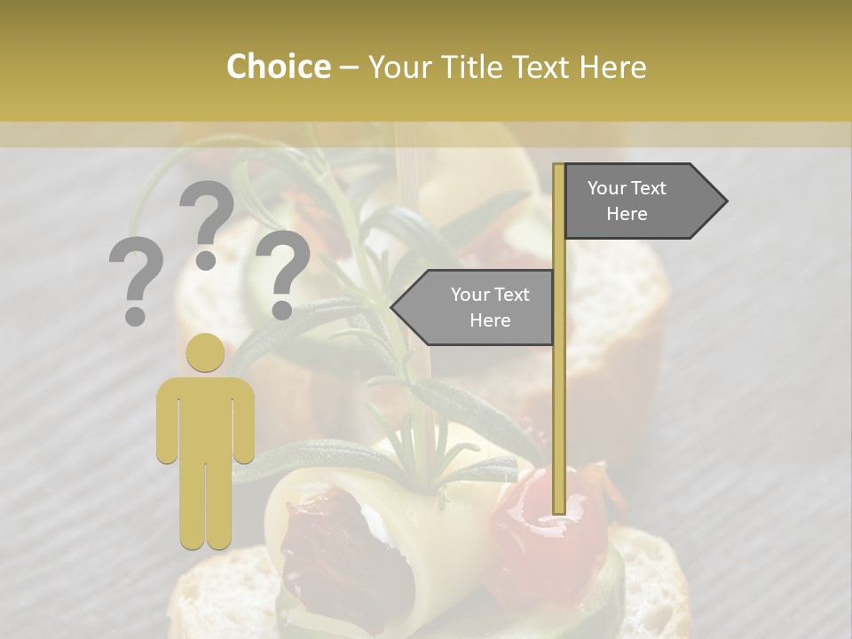 A Long Line Of Appetizers On A Table PowerPoint Template