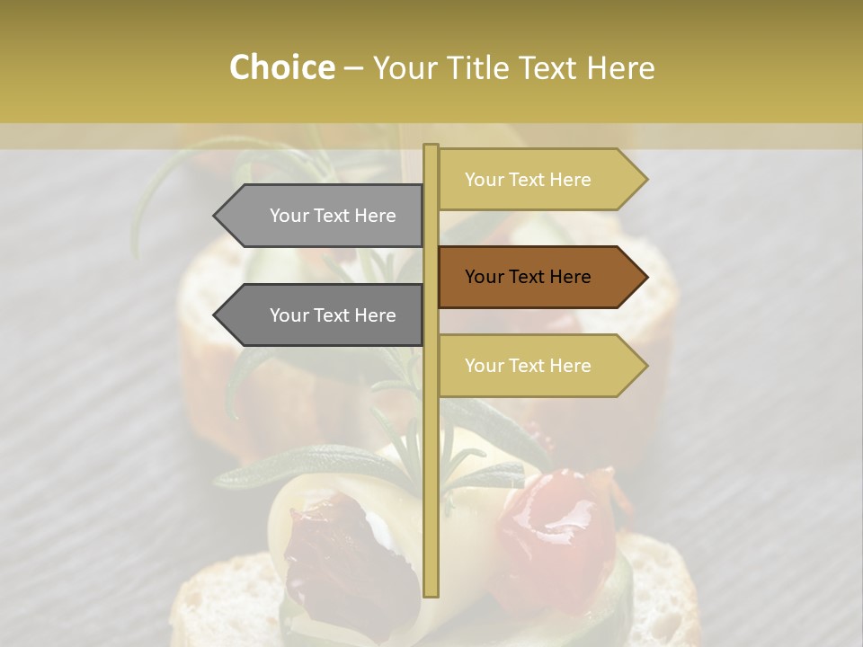A Long Line Of Appetizers On A Table PowerPoint Template
