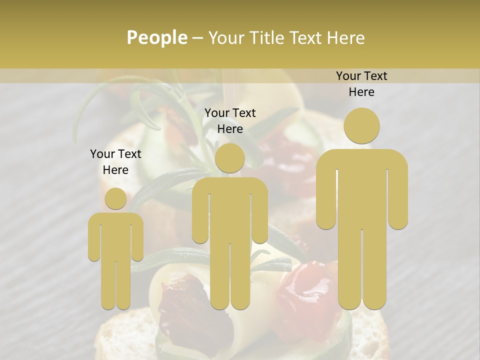 A Long Line Of Appetizers On A Table PowerPoint Template