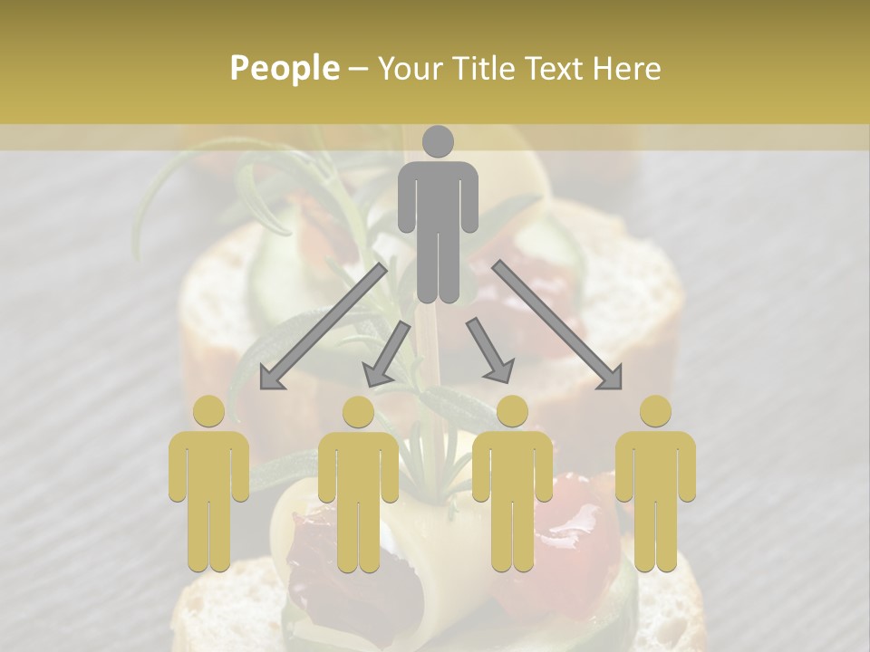 A Long Line Of Appetizers On A Table PowerPoint Template