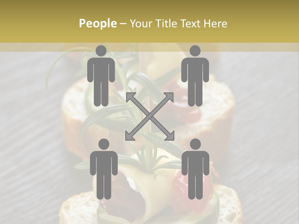 A Long Line Of Appetizers On A Table PowerPoint Template