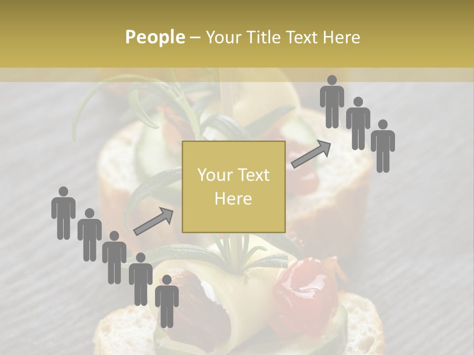 A Long Line Of Appetizers On A Table PowerPoint Template