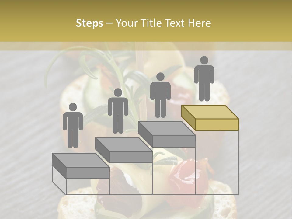 A Long Line Of Appetizers On A Table PowerPoint Template