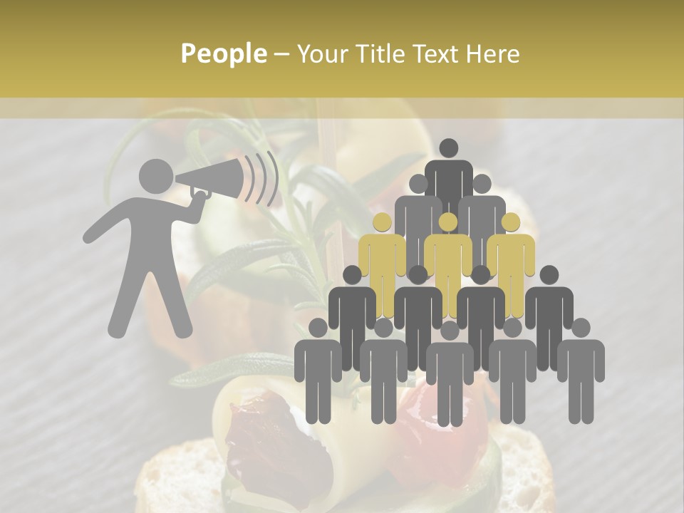 A Long Line Of Appetizers On A Table PowerPoint Template