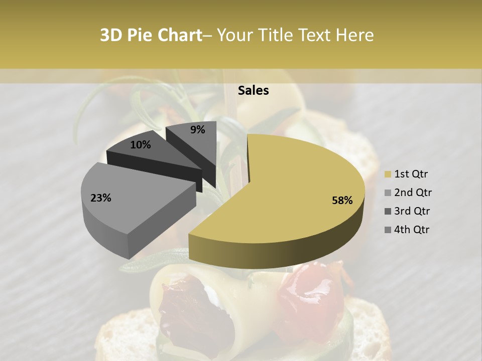 A Long Line Of Appetizers On A Table PowerPoint Template
