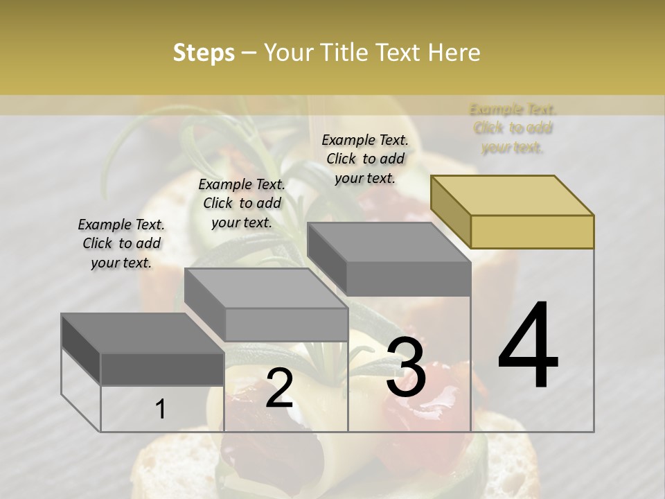 A Long Line Of Appetizers On A Table PowerPoint Template