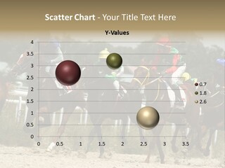 A Group Of Jockeys Racing Horses Around A Track PowerPoint Template