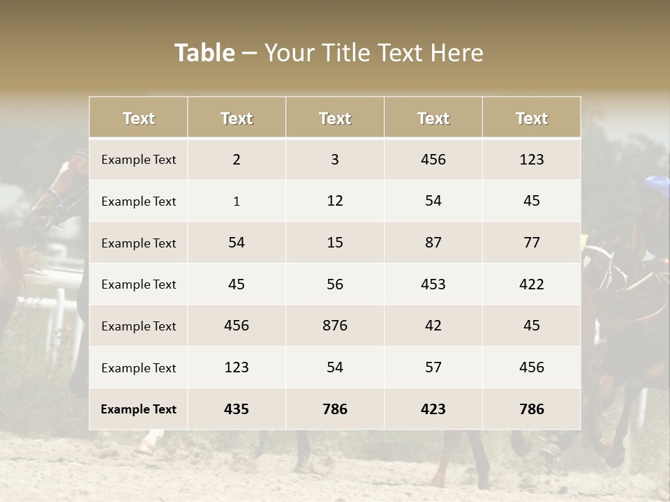 A Group Of Jockeys Racing Horses Around A Track PowerPoint Template
