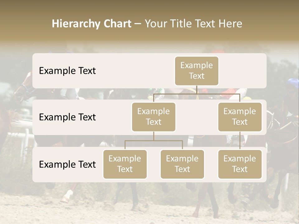 A Group Of Jockeys Racing Horses Around A Track PowerPoint Template