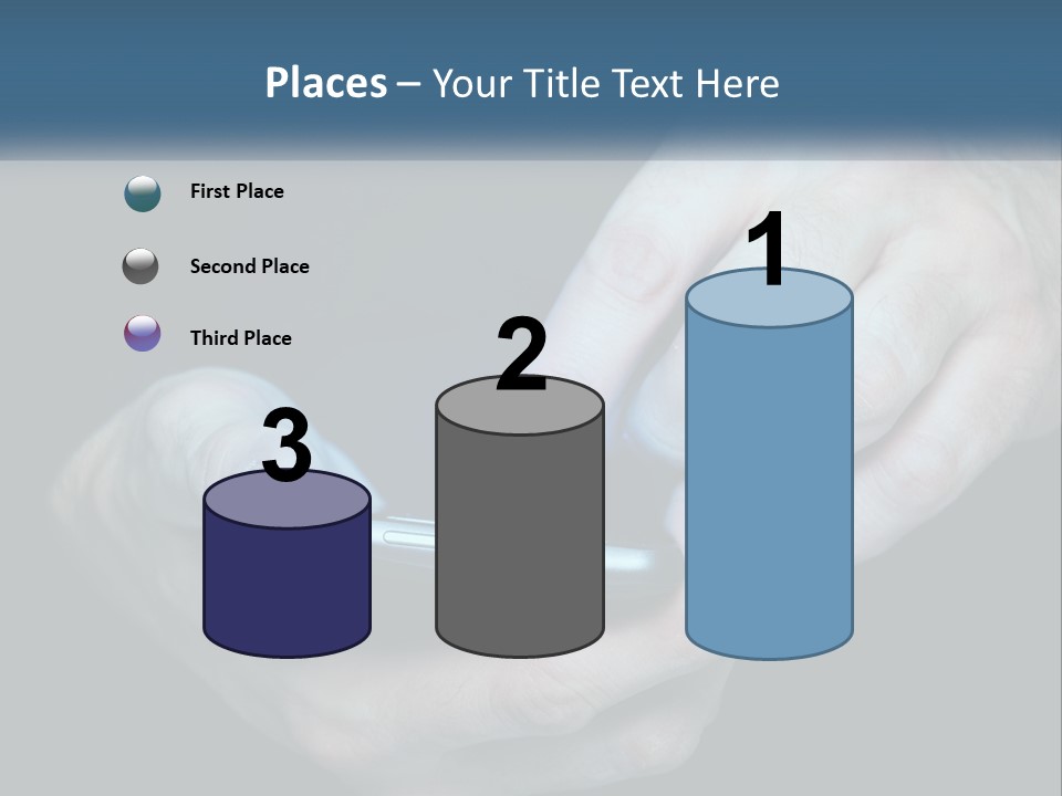 A Man Holding A Cell Phone In His Hand PowerPoint Template