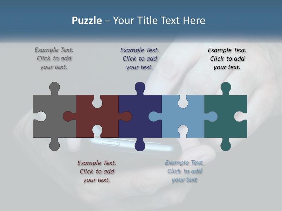 A Man Holding A Cell Phone In His Hand PowerPoint Template