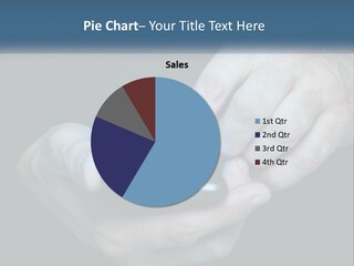 A Man Holding A Cell Phone In His Hand PowerPoint Template