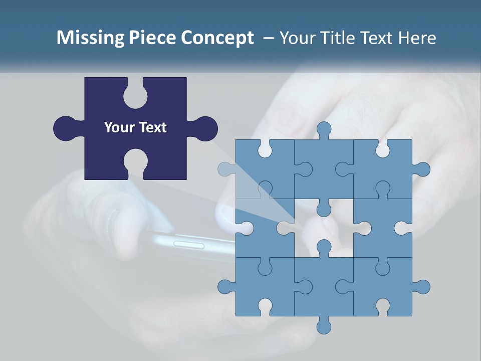 A Man Holding A Cell Phone In His Hand PowerPoint Template