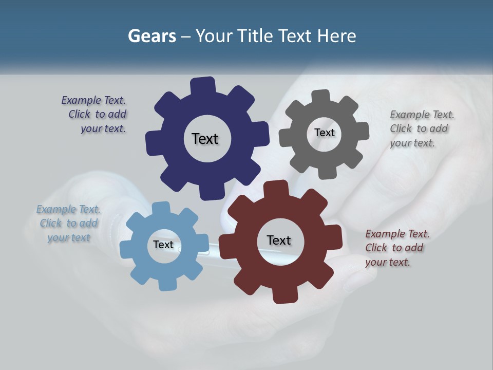 A Man Holding A Cell Phone In His Hand PowerPoint Template
