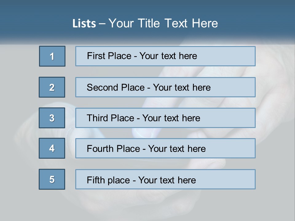 A Man Holding A Cell Phone In His Hand PowerPoint Template