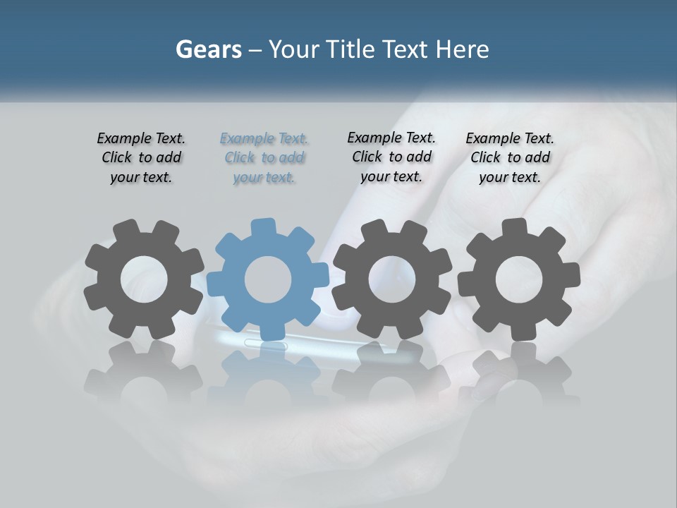 A Man Holding A Cell Phone In His Hand PowerPoint Template