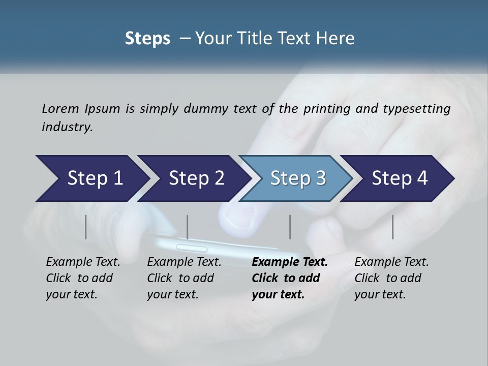 A Man Holding A Cell Phone In His Hand PowerPoint Template