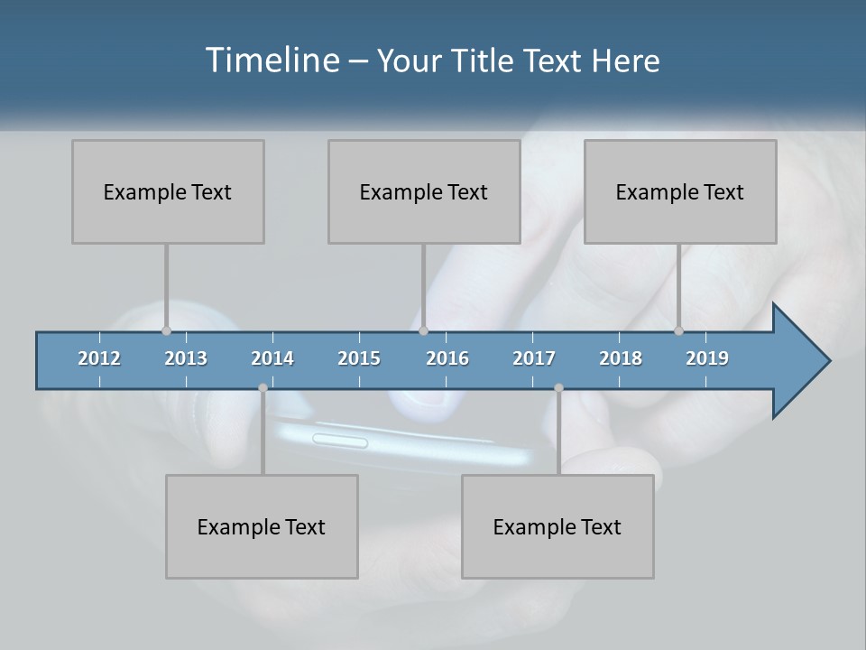 A Man Holding A Cell Phone In His Hand PowerPoint Template