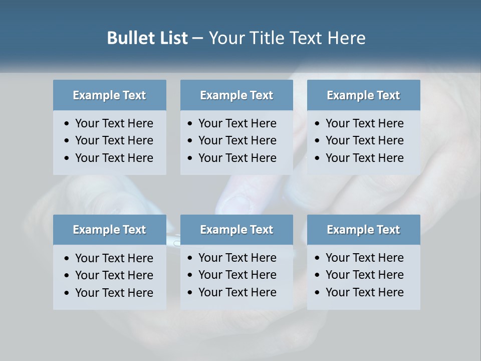 A Man Holding A Cell Phone In His Hand PowerPoint Template