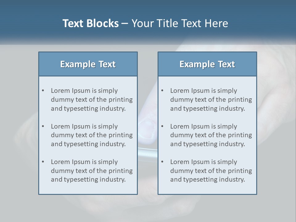 A Man Holding A Cell Phone In His Hand PowerPoint Template