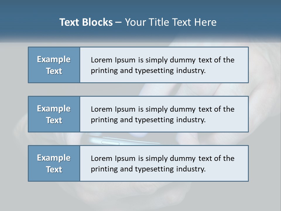 A Man Holding A Cell Phone In His Hand PowerPoint Template