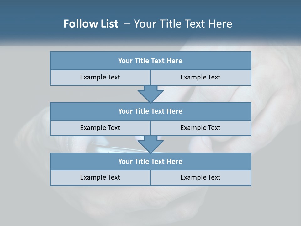 A Man Holding A Cell Phone In His Hand PowerPoint Template
