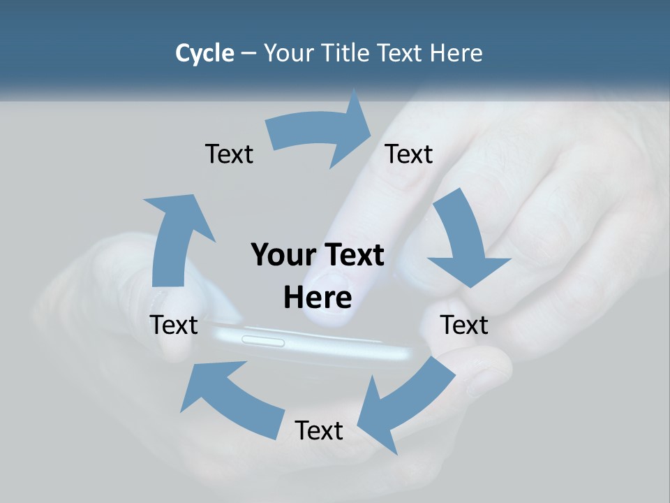 A Man Holding A Cell Phone In His Hand PowerPoint Template