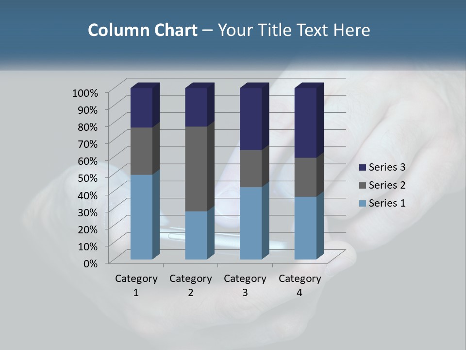 A Man Holding A Cell Phone In His Hand PowerPoint Template