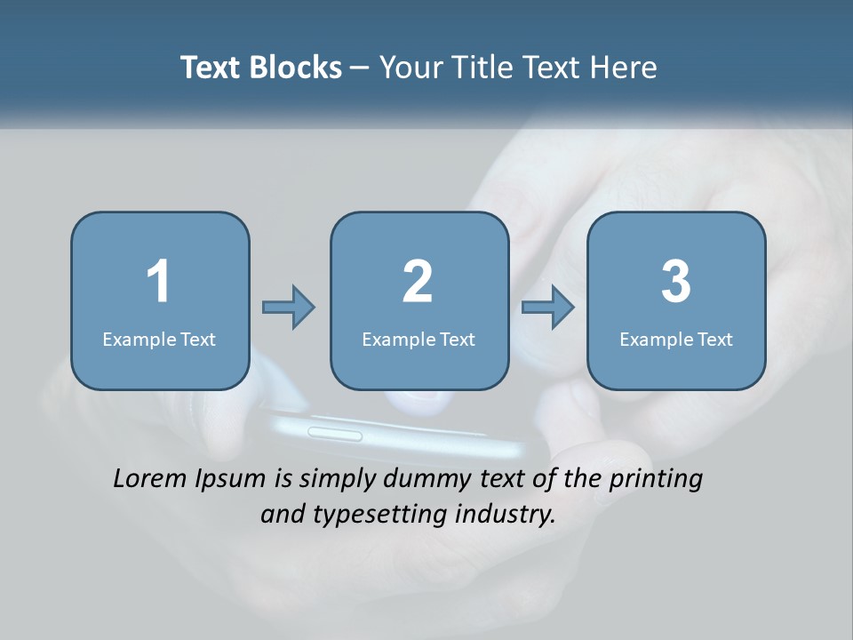 A Man Holding A Cell Phone In His Hand PowerPoint Template